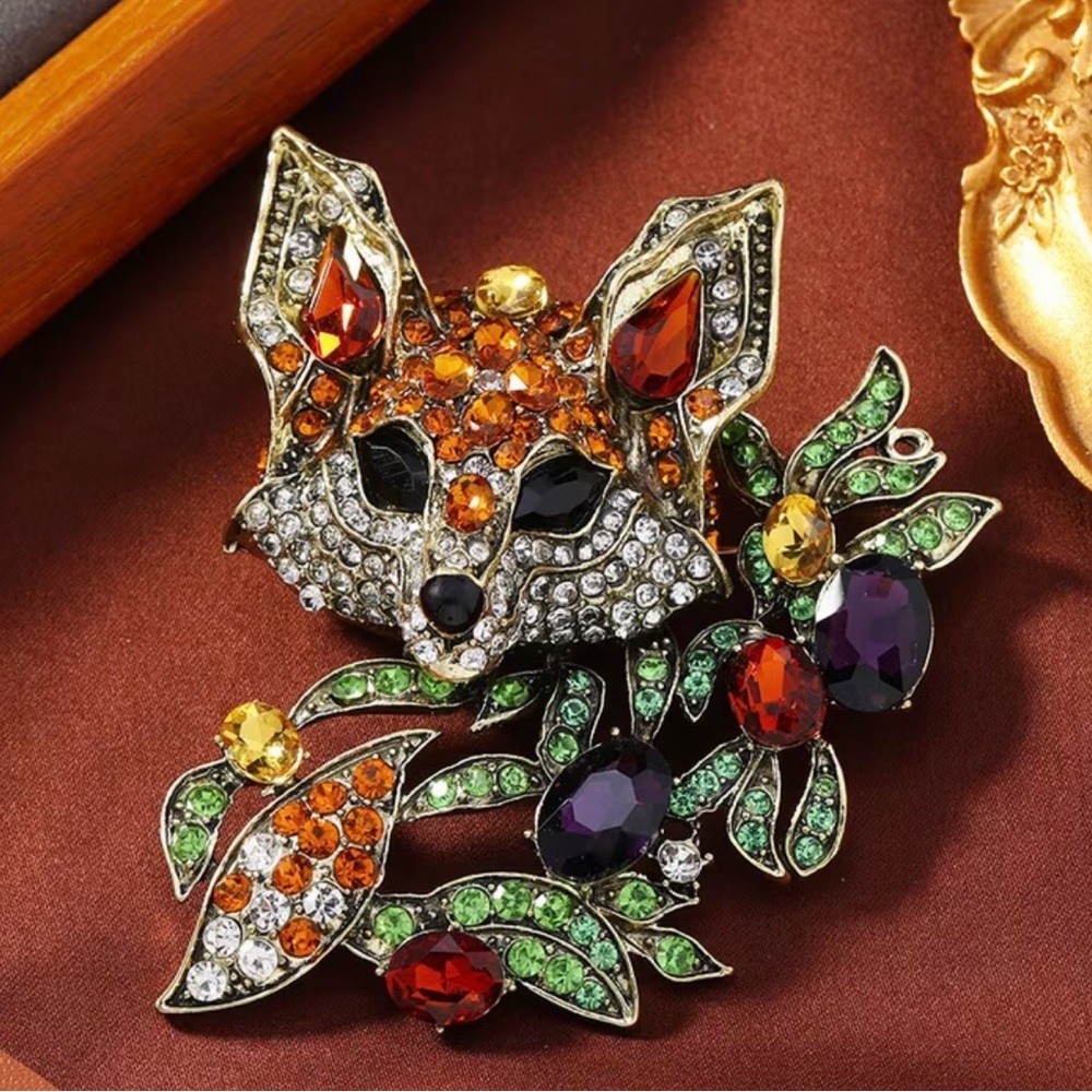 BOUTIQUE FOX LARGE SIZE BROOCH